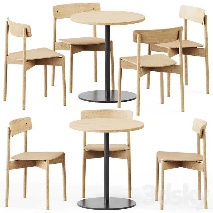 Table S 1123 D70 by Thonet and Cross Chair by TAKT 3DSMAX Model