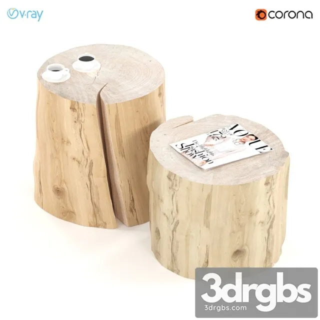 Tables from stumps. 2 3D Model Free