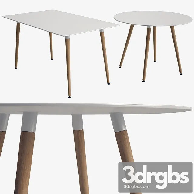Tables Set Daw La forma decor 2 3D Model Free