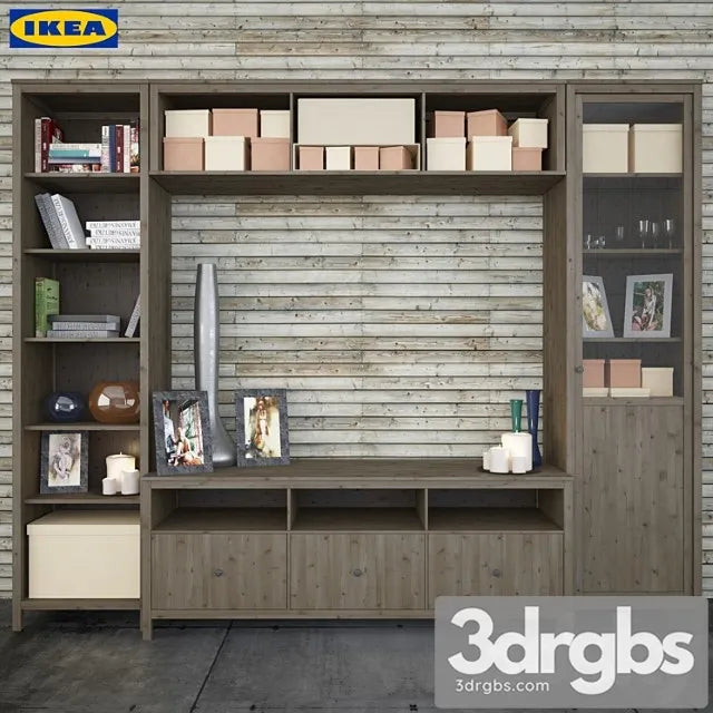 The combination of ikea to hemnes living room series 3D Model Free