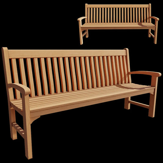Traditional Teak - Bench Victoria 3ds Max