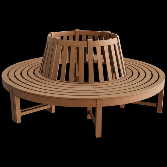 Traditional Teak - Treebench Beatrice 3ds Max
