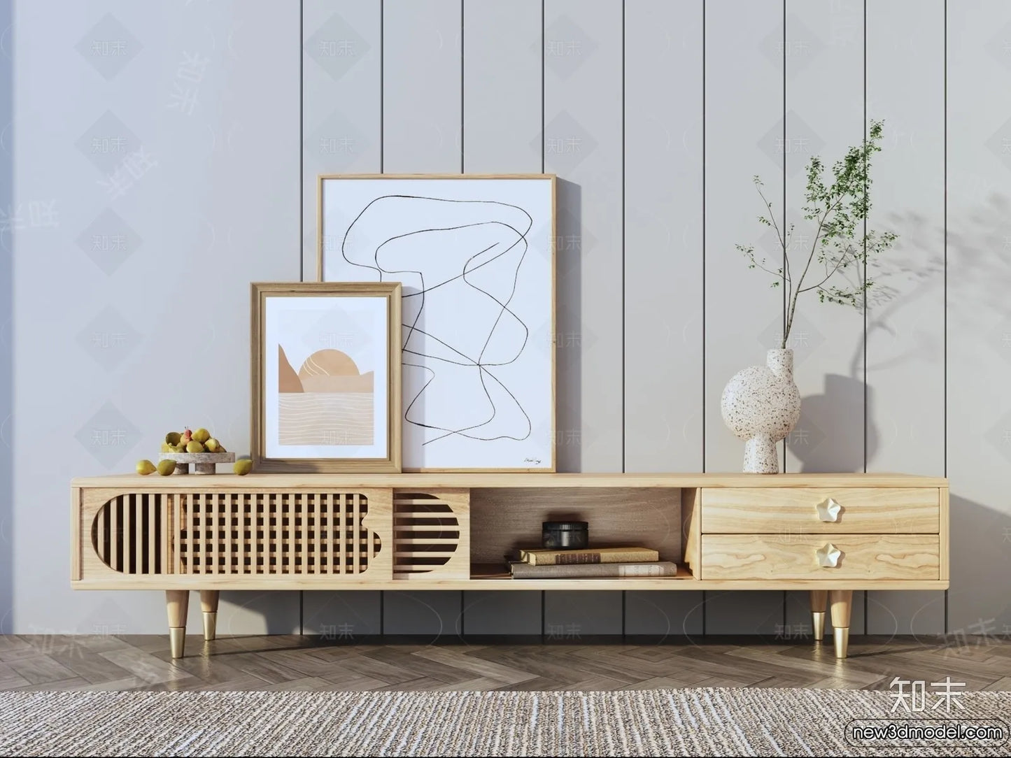 TV Cabinet 3D Models – 3D Furniture for Interior Design – 035