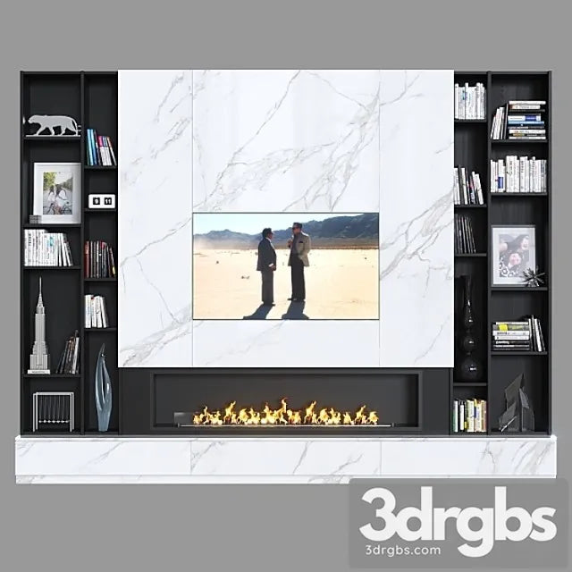 TV Wall 015 3D Model Free