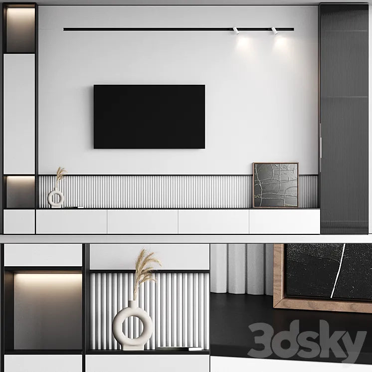 TV wall 03 3DSMAX Model