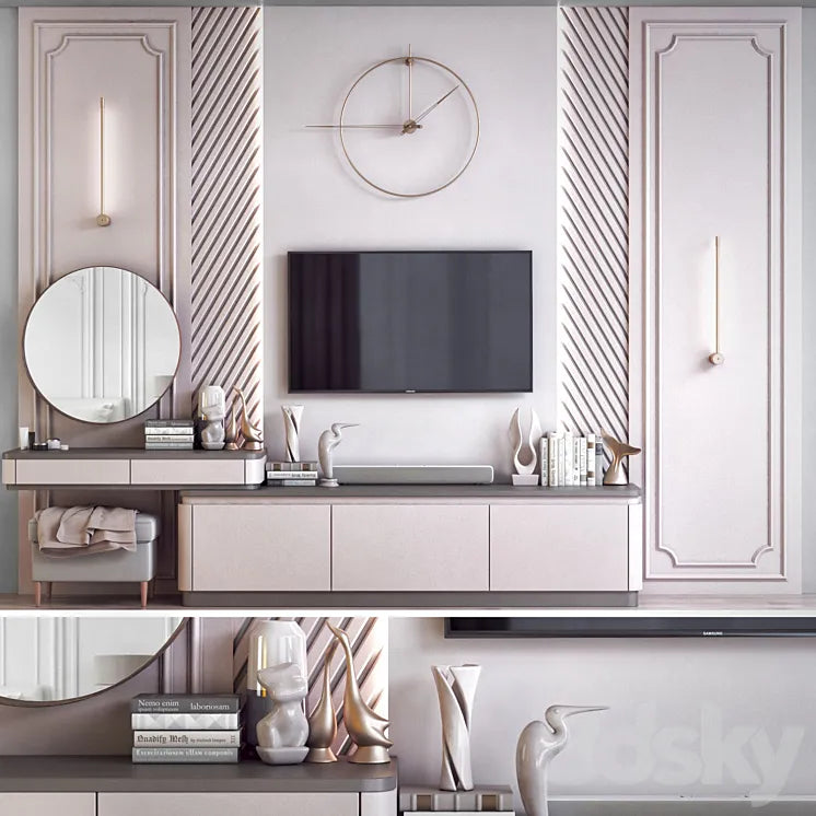 TV wall 10 3DSMAX Model