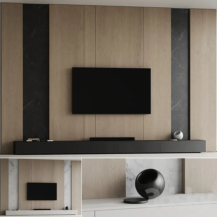 TV wall 12 3DSMAX Model