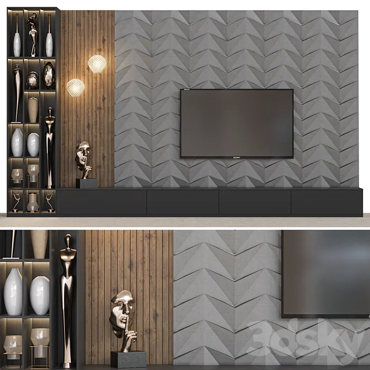 Tv Wall 25 3DSMAX Model