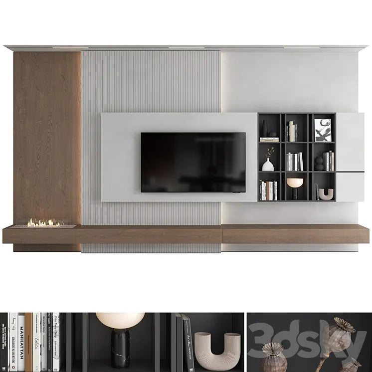 TV wall set 29 3DSMAX Model