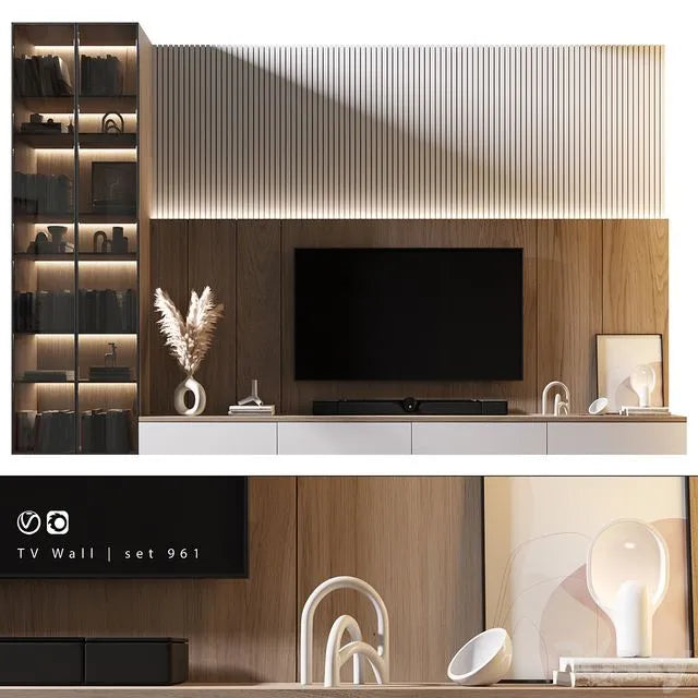 TV Wall set 961 3dsMax Model
