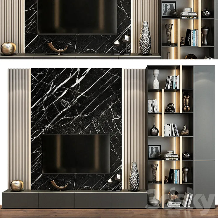 TV Wall | set a2 3DSMAX Model