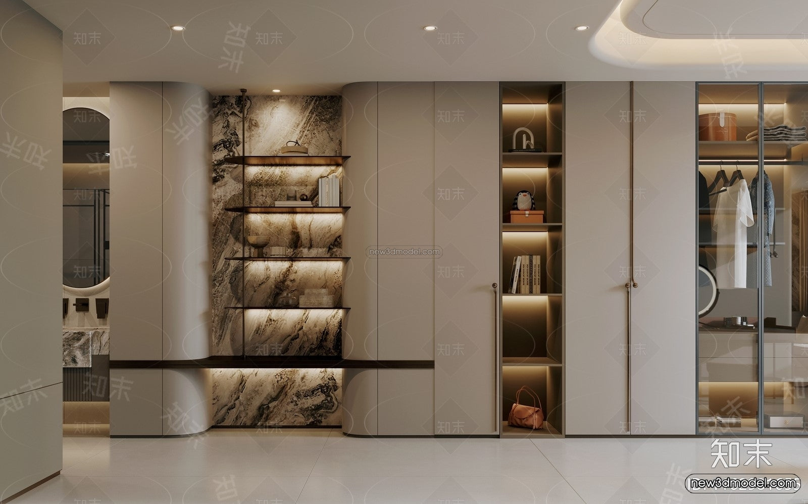 Modern Style Interior 3D Blocks and 3D Models – Bedroom 3D Scene – 571 – CORONA