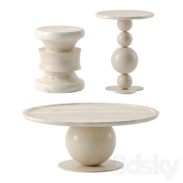 Umbra tables by Le Berre Vevaud 3ds Max