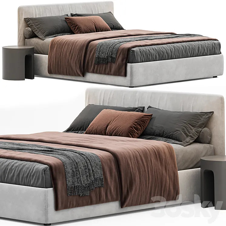 Upholstered Double Bed_bolzan Letti 3DSMAX Model