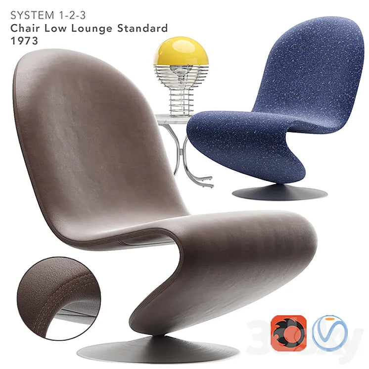 verpan system 123 lounge chair standard 3DSMAX Model