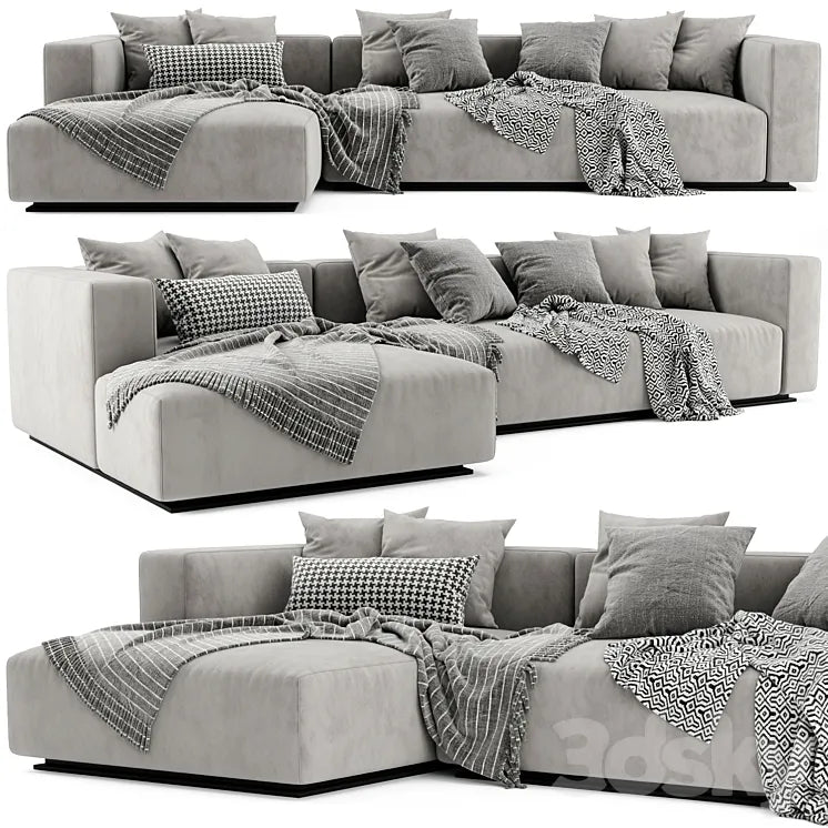 Verzelloni Rubik Chaise Longue Sofa 3DSMAX Model
