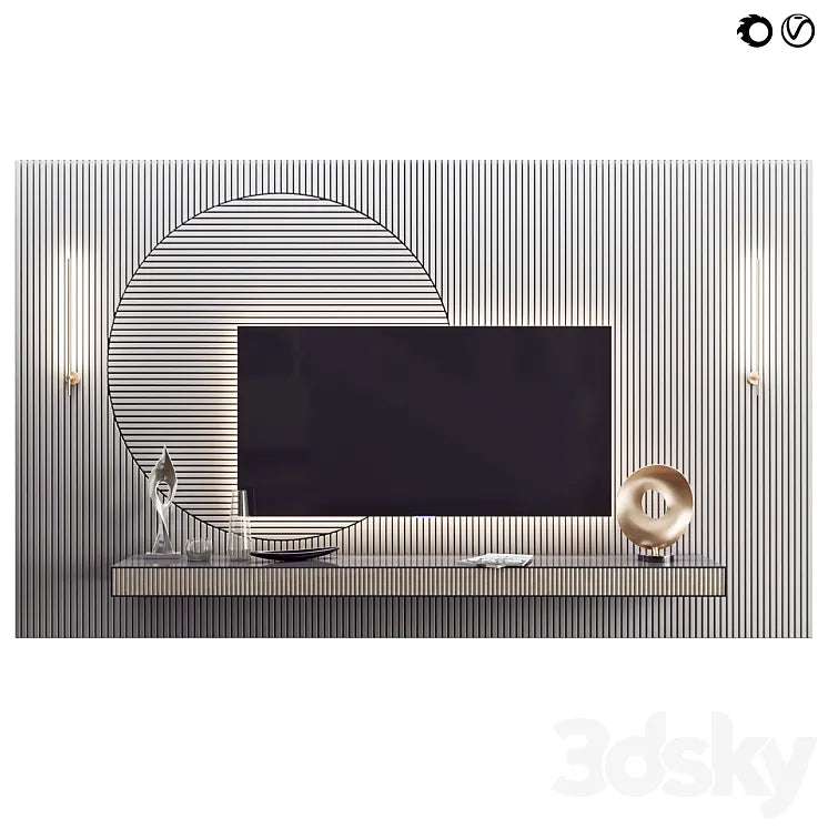 Wall panel and decor 61 3DSMAX Model