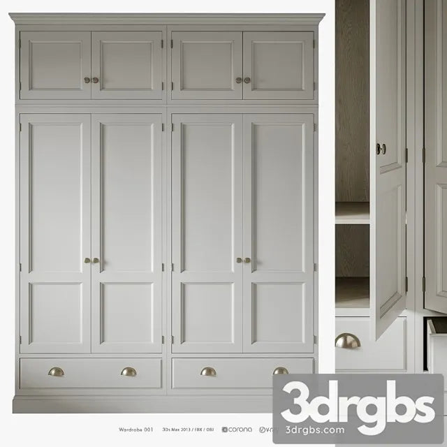 Wardrobe 001 3D Model Free