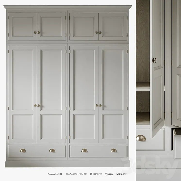 Wardrobe 001 3DSMAX Model