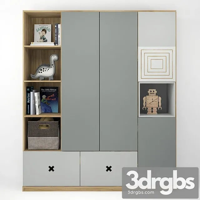 Wardrobe Childrens Furniture to Order 09 3D Model Free