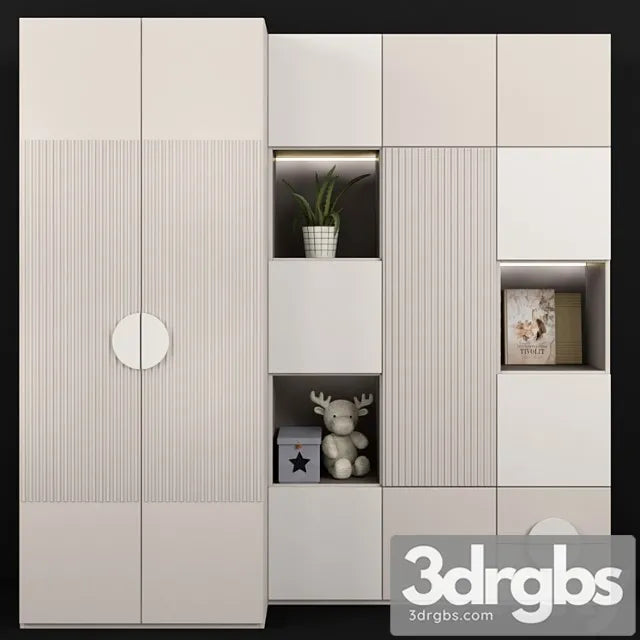 Wardrobe Childrens Furniture to Order 116 3D Model Free