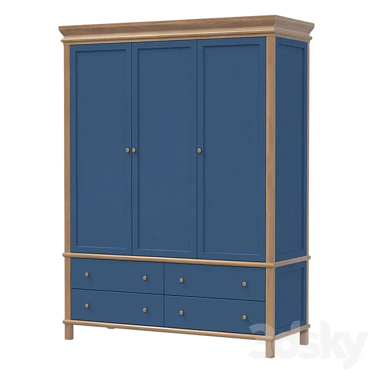 Wardrobe three-leaf Jules Verne 3DSMAX Model