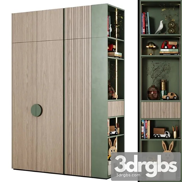 Wardrobe Wardrobe Childrens Modular 02 3D Model Free