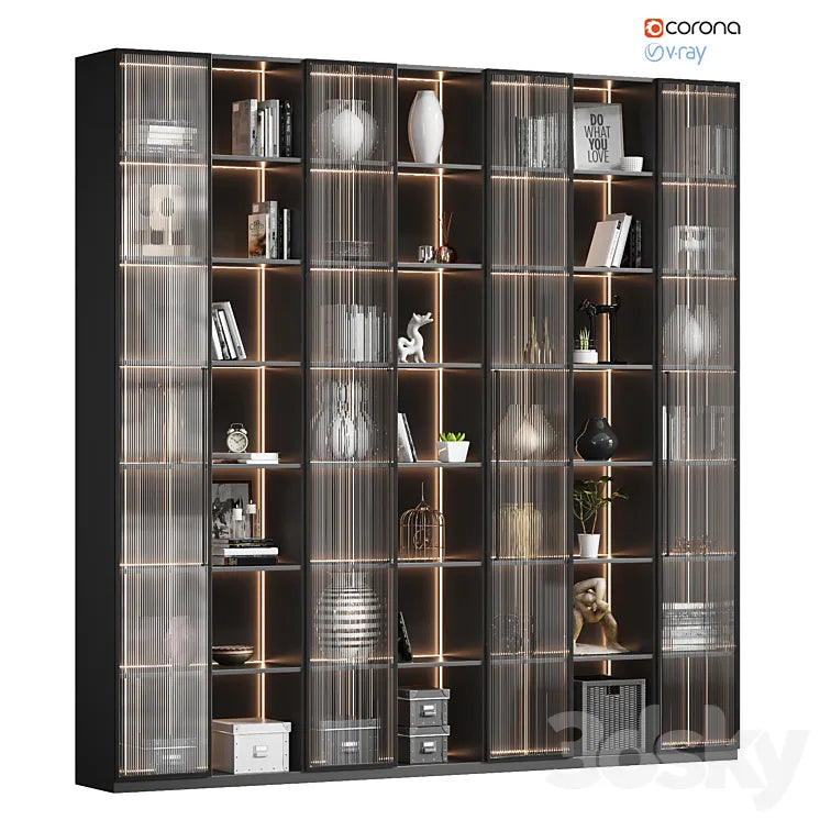Wardrobe with decor # 16 3DSMAX Model