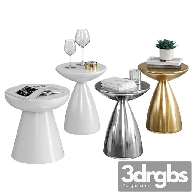 West elm cosmo & collins side table 2 3D Model Free