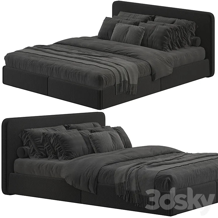 West Elm Newport bed 3DSMAX Model