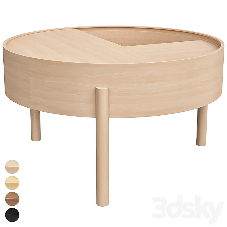 Wood Arc Coffee Table 3DSMAX Model