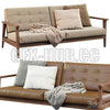 Wood Sofa 3dsMax Model