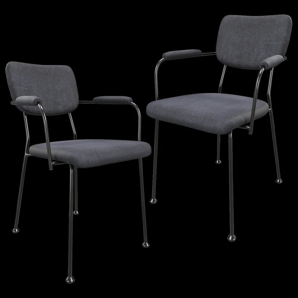 Zuiver Group - Armchair Benson dark blue 3ds Max