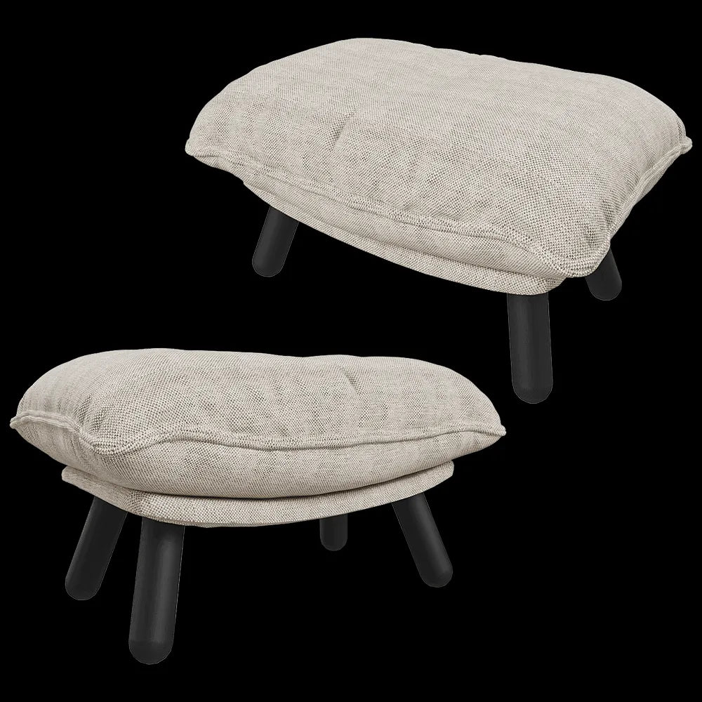 Zuiver Group - Footstool Lazy Sack Hocker Light Grey 3ds Max