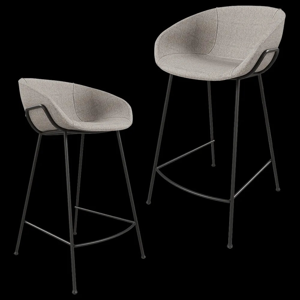 Zuiver Group - Semi barstool Feston gray 3ds Max