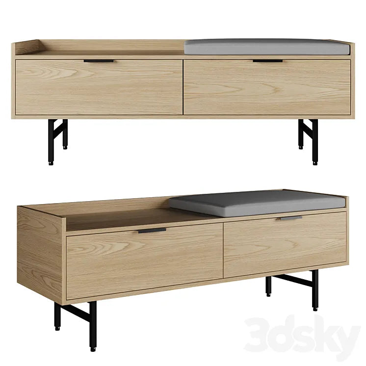 008 La Redoute Volga Hallway Bench 3DSMAX Model