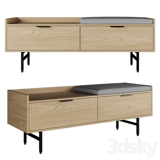 008 La Redoute Volga Hallway Bench 3DSMAX Model