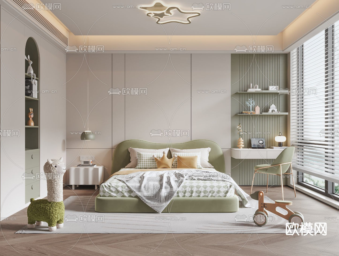 Kid Bed 3D Model – Bedroom 03 | 3ds Max Children Bed Furniture Design