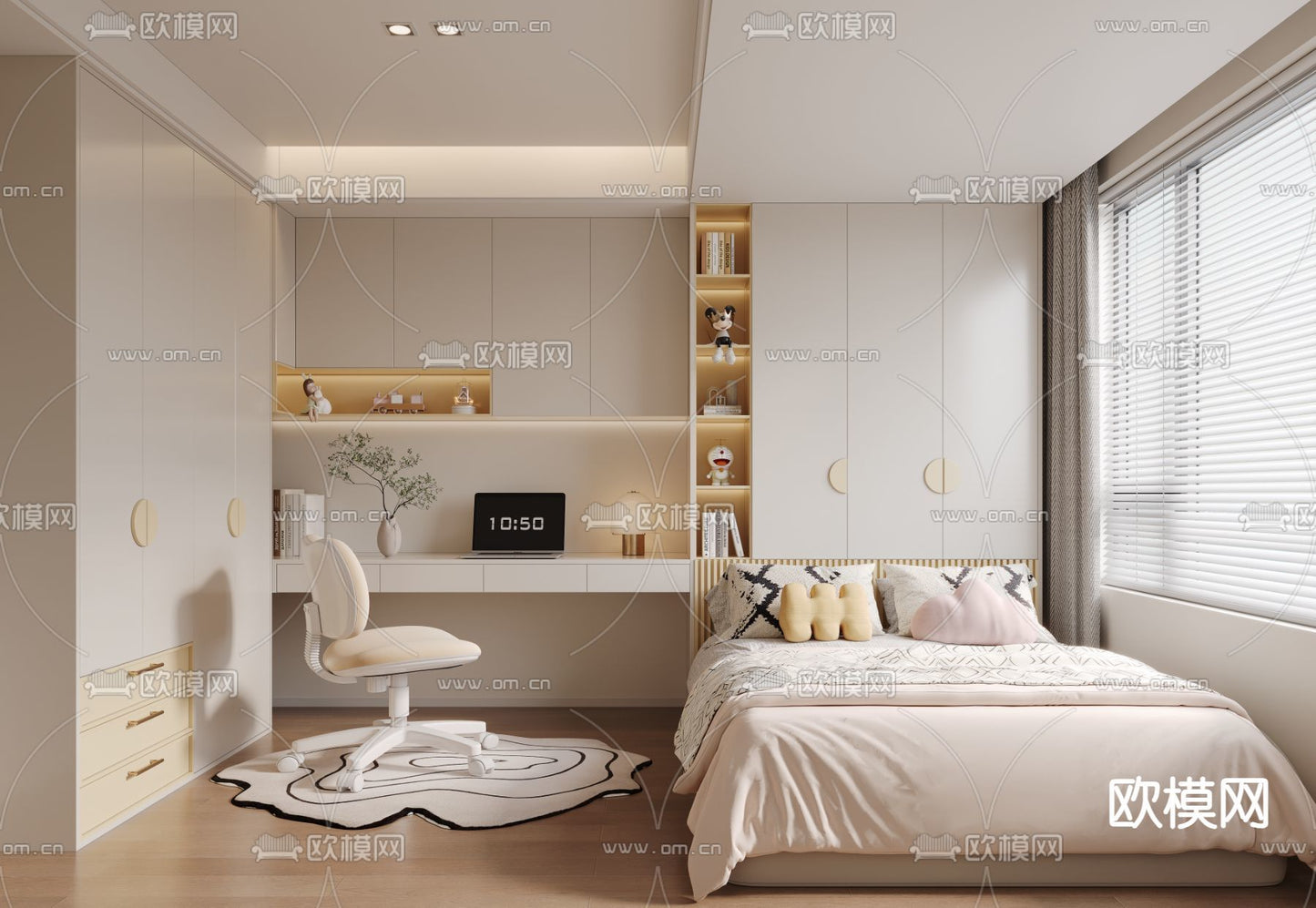 Kid Bed 3D Model – Bedroom 04 | 3ds Max Children Bed Furniture Design