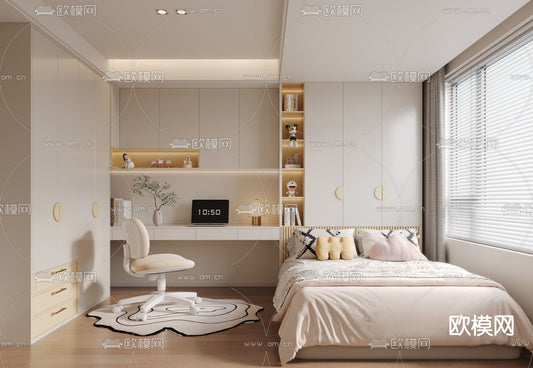 Kid Bed 3D Model – Bedroom 04 | 3ds Max Children Bed Furniture Design
