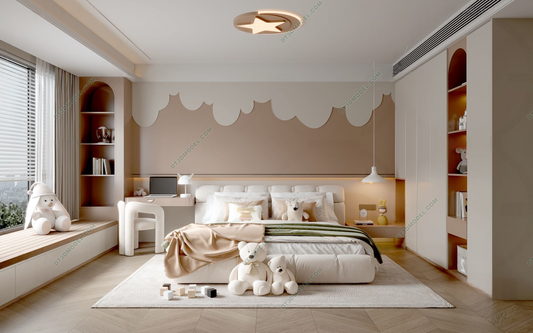 Kid Bed 3D Model – Bedroom 003 | SketchUp Children Bed Furniture Design