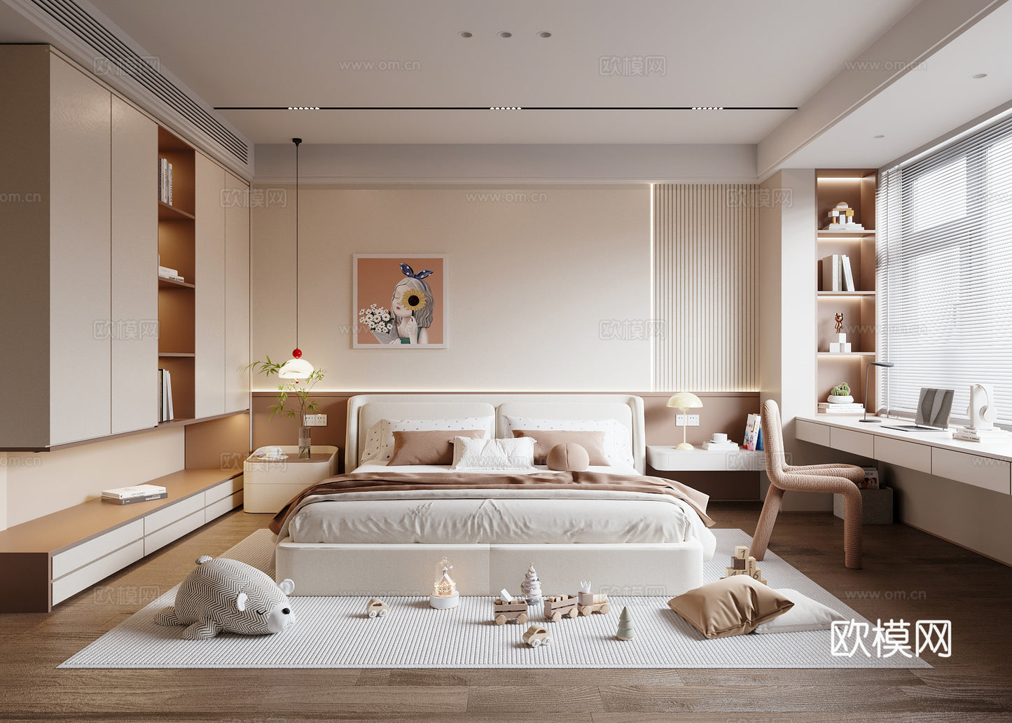 Kid Bed 3D Model – Bedroom 10 | 3ds Max Children Bed Furniture Design