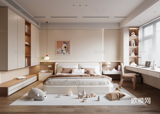 Kid Bed 3D Model – Bedroom 10 | 3ds Max Children Bed Furniture Design