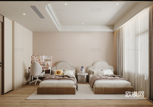 Kid Bed 3D Model – Bedroom 11 | 3ds Max Children Bed Furniture Design