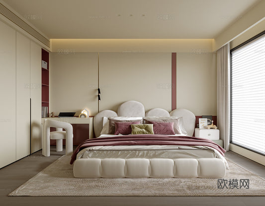 Kid Bed 3D Model – Bedroom 12 | 3ds Max Children Bed Furniture Design