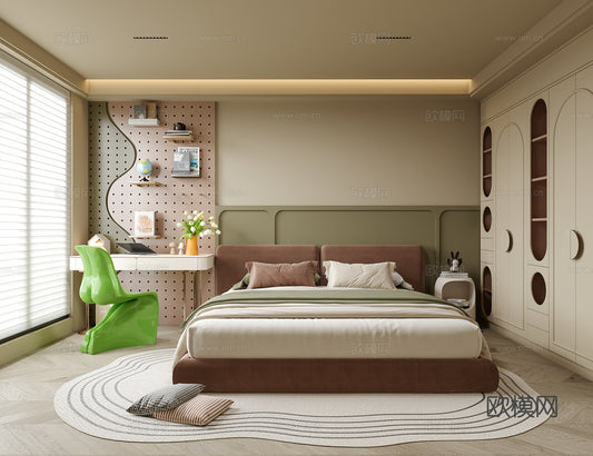 Kid Bed 3D Model – Bedroom 17 | 3ds Max Children Bed Furniture Design