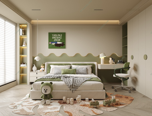 Kid Bed 3D Model – Bedroom 047 | SketchUp Children Bed Furniture Design