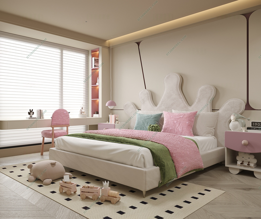 Kid Bed 3D Model – Bedroom 048 | SketchUp Children Bed Furniture Design