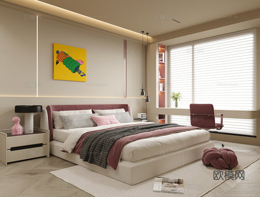 Kid Bed 3D Model – Bedroom 33 | 3ds Max Children Bed Furniture Design