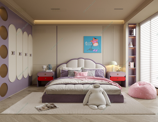 Kid Bed 3D Model – Bedroom 052 | SketchUp Children Bed Furniture Design